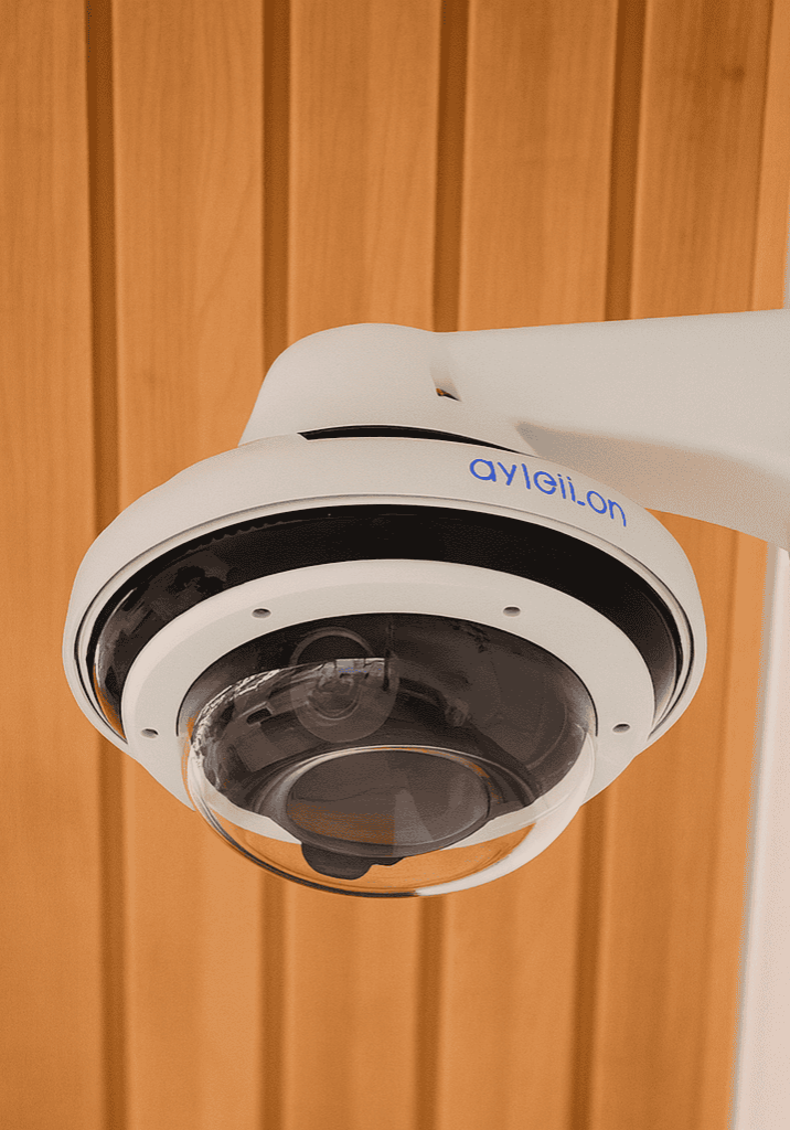 High-quality surveillance camera for business security by Britt Rice Electric.