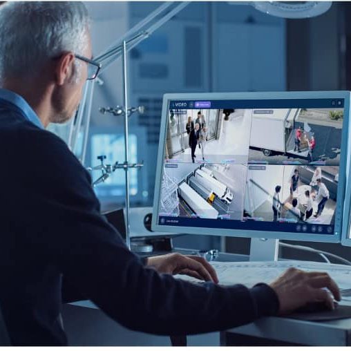 CCTV surveillance system monitored by Britt Rice Electric, LP for safety and security solutions.